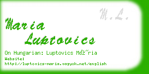 maria luptovics business card